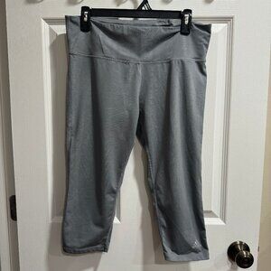 Grey Cropped Adidas Leggings